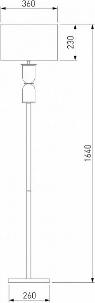 Торшер Eurosvet Caprera 01154/1 латунь в Миассе - miass.mebel24.online | фото 3