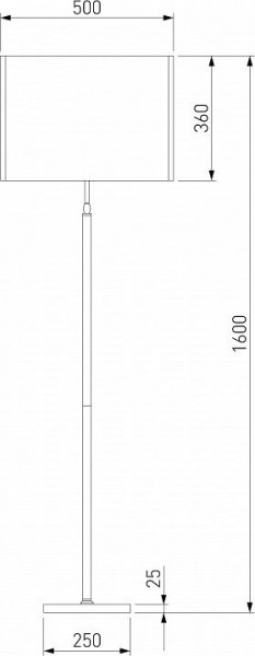 Торшер Eurosvet Notturno 01163/1 латунь в Миассе - miass.mebel24.online | фото 2