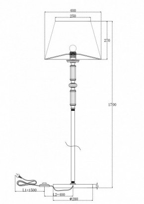Торшер Maytoni Riverside MOD018FL-01CH в Миассе - miass.mebel24.online | фото 2