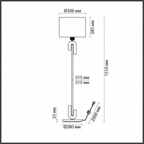 Торшер Odeon Light Bagel 5410/1FA в Миассе - miass.mebel24.online | фото 2
