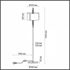 Торшер Odeon Light Margaret 5415/3F в Миассе - miass.mebel24.online | фото 4