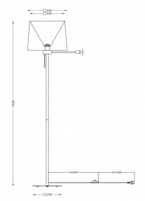 Торшер с подсветкой Maytoni Farel Z001FL-L3W-1B в Миассе - miass.mebel24.online | фото