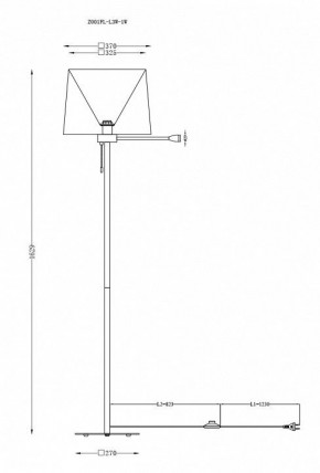 Торшер с подсветкой Maytoni Farel Z001FL-L3W-1W в Миассе - miass.mebel24.online | фото 3