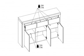 Тумба 3D3S, TAURUS, цвет белыйдуб вотан в Миассе - miass.mebel24.online | фото 1