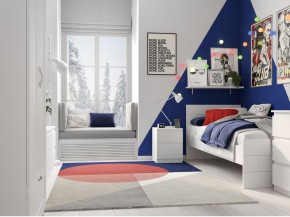 Тумба КАСТОР малая с двумя ящиками, цвет белый в Миассе - miass.mebel24.online | фото 3