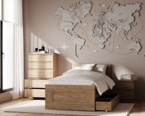 Тумба КАСТОР малая с двумя ящиками, цвет Дуб Сонома в Миассе - miass.mebel24.online | фото 3