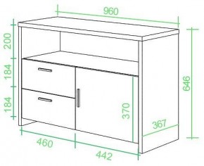 Тумба комбинированная Домино Lite ТБЛ в Миассе - miass.mebel24.online | фото 2