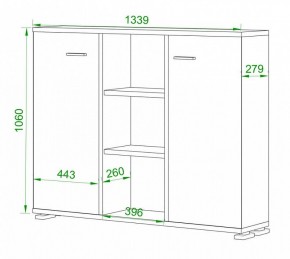 Тумба комбинированная Домино ПУ-60-3 в Миассе - miass.mebel24.online | фото 2