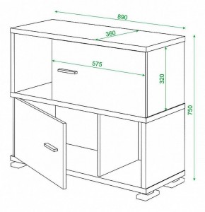 Тумба комбинированная Домино СБ-30/2 в Миассе - miass.mebel24.online | фото 3