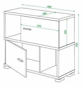 Тумба комбинированная Домино СБ-30/2 в Миассе - miass.mebel24.online | фото 3