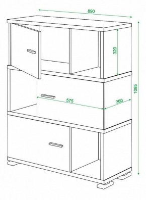 Тумба комбинированная Домино СБ-30/3 в Миассе - miass.mebel24.online | фото 3