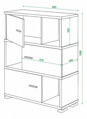 Тумба комбинированная Домино СБ-30/3 в Миассе - miass.mebel24.online | фото 2