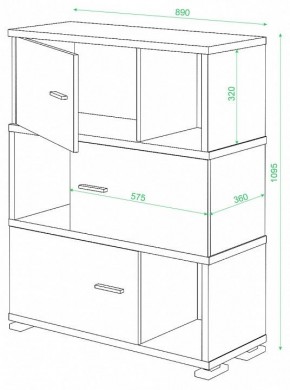 Тумба комбинированная Домино СБ-30/3 в Миассе - miass.mebel24.online | фото 3