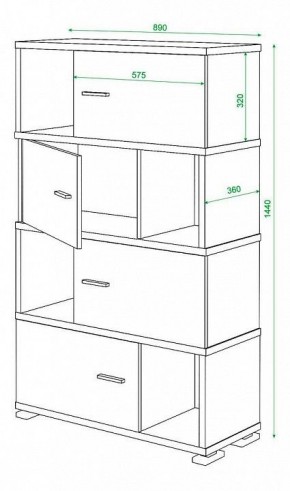 Тумба комбинированная Домино СБ-30/4 в Миассе - miass.mebel24.online | фото 3