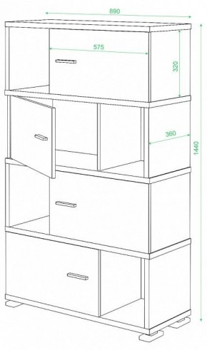 Тумба комбинированная Домино СБ-30/4 в Миассе - miass.mebel24.online | фото 2