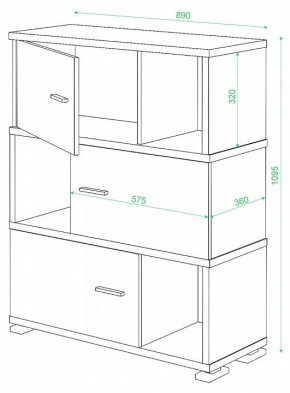 Тумба комбинированная СБ-30/3 в Миассе - miass.mebel24.online | фото 2