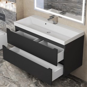 Тумба под раковину Uperwood Tanos 100 см, подвесная, черная матовая в Миассе - miass.mebel24.online | фото 10