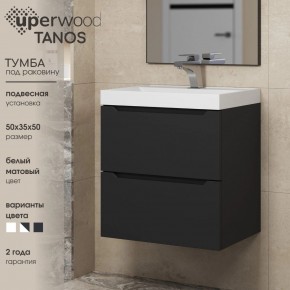 Тумба под раковину Uperwood Tanos 50 см, подвесная, черная матовая в Миассе - miass.mebel24.online | фото 4