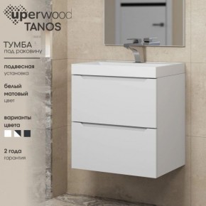 Тумба под раковину Uperwood Tanos 60 см, подвесная, белая матовая в Миассе - miass.mebel24.online | фото 5