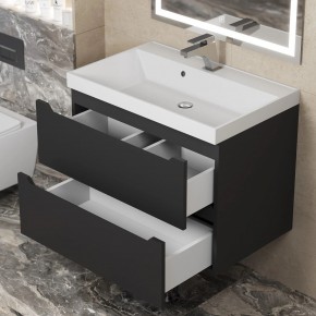 Тумба под раковину Uperwood Tanos 70 см, подвесная, черная матовая в Миассе - miass.mebel24.online | фото 2