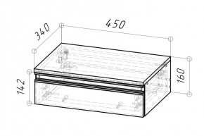 Тумба подвесная Дельта 450 (Дуб золотой) в Миассе - miass.mebel24.online | фото 2