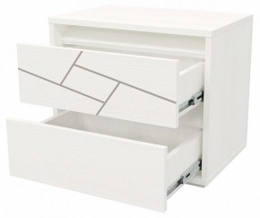АДЕЛИНА Тумба прикроватная (белый рамух) в Миассе - miass.mebel24.online | фото 2