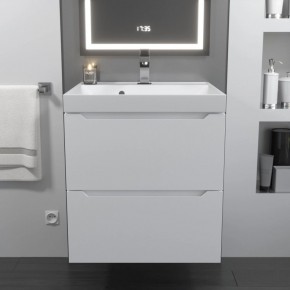 Тумба с раковиной Uperwood Tanos 50 см, подвесная, белая матовая в Миассе - miass.mebel24.online | фото 10