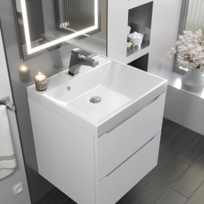 Тумба с раковиной Uperwood Tanos 50 см, подвесная, белая матовая в Миассе - miass.mebel24.online | фото 9