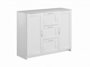 Тумба СИРИУС двухдверная с тремя ящиками, цвет белый в Миассе - miass.mebel24.online | фото
