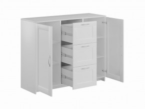 Тумба СИРИУС двухдверная с тремя ящиками, цвет белый в Миассе - miass.mebel24.online | фото 2