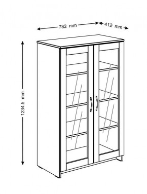 Тумба СИРИУС с двумя стеклянными дверьми, цвет белый в Миассе - miass.mebel24.online | фото 6