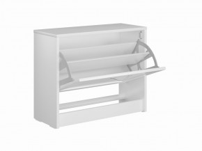 Тумба СИРИУС с откидной полкой для обуви, цвет белый в Миассе - miass.mebel24.online | фото 3