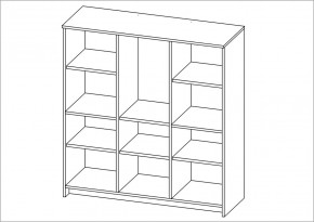 Тумба СИРИУС трехдверная с одним ящиком, цвет белый в Миассе - miass.mebel24.online | фото 3