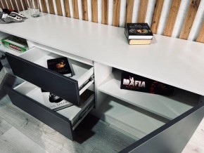 Тумба ТВ большая Парус (Белый/Графит) в Миассе - miass.mebel24.online | фото 3