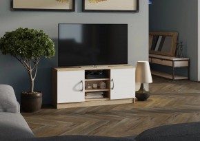 Тумба ТВ Лофт (Дуб Сонома/Белый) в Миассе - miass.mebel24.online | фото 1