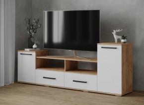 Тумба ТВ Парус-2 дуб крафт золотой/белый в Миассе - miass.mebel24.online | фото