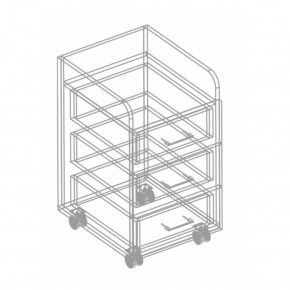 Тумба выкатная с 3 ящиками (Пикар) в Миассе - miass.mebel24.online | фото 2