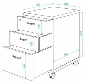 Тумбочка Домино ТС-2 в Миассе - miass.mebel24.online | фото 2