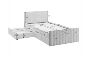 ТВИКС Кровать с ящиками 900 в Миассе - miass.mebel24.online | фото 3