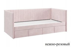 ТВИКС Кровать (софа) с ящиками 900 (нежно-розовый) в Миассе - miass.mebel24.online | фото