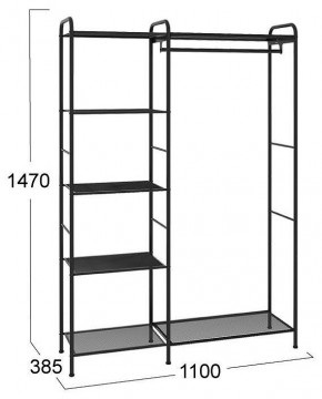 Вешалка гардеробная Валенсия 1 в Миассе - miass.mebel24.online | фото 2