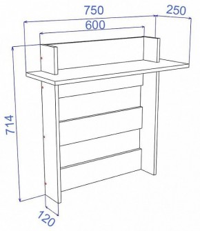 Вешалка-полка Cross ВЕШ1 в Миассе - miass.mebel24.online | фото 2