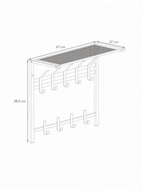 Вешалка-полка Торонто 22 в Миассе - miass.mebel24.online | фото 3
