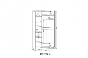 ВИНТЕР 3 Шкаф 3-х створчатый в Миассе - miass.mebel24.online | фото 2