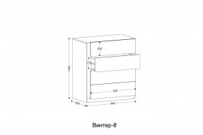 ВИНТЕР - 8 Комод 4 ящика в Миассе - miass.mebel24.online | фото 2