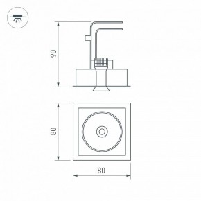 Встраиваемый светильник Arlight CL-SIMPLE-S80x80-9W Day4000 (BK, 45 deg) 026875 в Миассе - miass.mebel24.online | фото 9