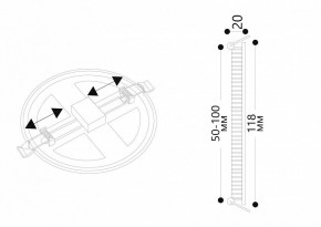 Встраиваемый светильник Arte Lamp Mesura A7972PL-1WH в Миассе - miass.mebel24.online | фото 5