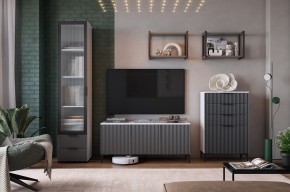 ЗЕФИР Гостиная К2 (белое дерево/черный муар) в Миассе - miass.mebel24.online | фото